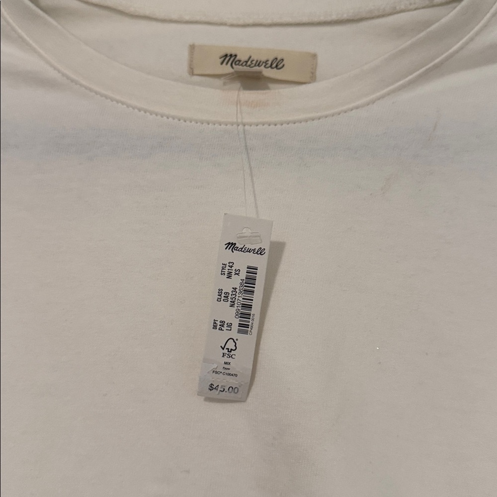 Madewell NWT heavyweight crewneck jersey tee lighthouse - Picture 6 of 7